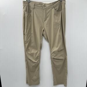 Prana Halle Nylon Stretch Standard Fit Hiking Pants Sz 18WR Brown Convertible